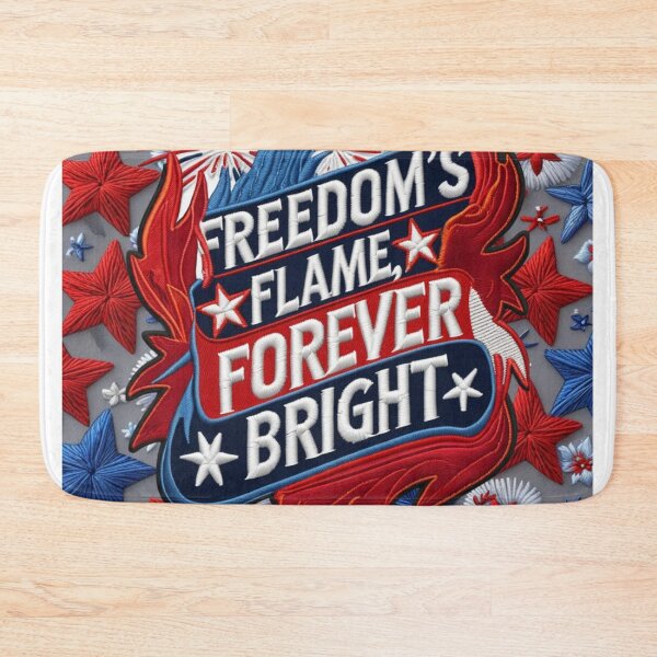 Item preview, Freedom’s Flame Forever Bright Embroidered Patch Design designed and sold by ArtDesignTp.