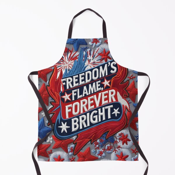 Item preview, Freedom’s Flame Forever Bright Embroidered Patch Design designed and sold by ArtDesignTp.