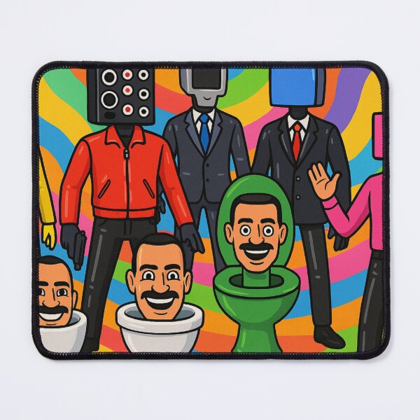 Item preview, Colorful Skibidi Toilet Camera Men Team Cartoon Energetic designed and sold by Cartoonaty.