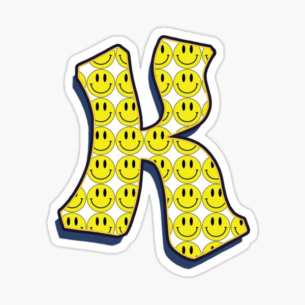 Letter K - Smile Sticker