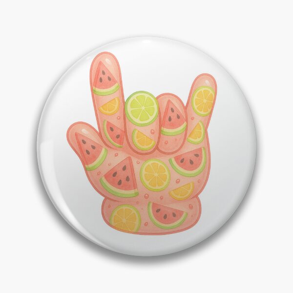 Item preview, ASL I Love You Hand – Cute Fruit Watercolor Summer Design designed and sold by momo9981.