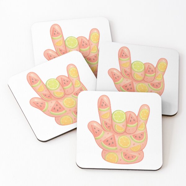 Item preview, ASL I Love You Hand – Cute Fruit Watercolor Summer Design designed and sold by momo9981.
