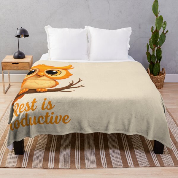 Item preview, Rest Is Productive Design - Cute Owl designed and sold by PrintandJoy.