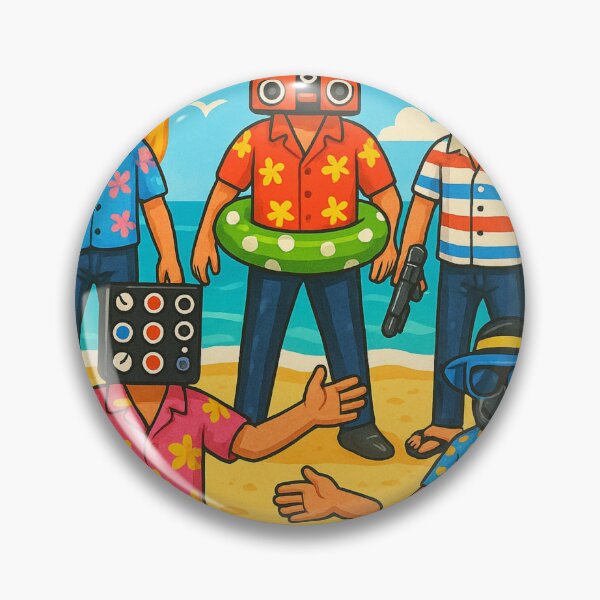 Item preview, Colorful Skibidi Toilet Camera Men Team Cartoon Summer designed and sold by Cartoonaty.