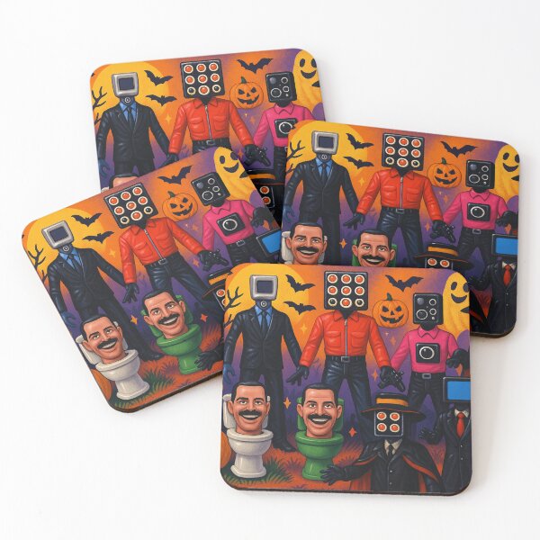 Item preview, Colorful Skibidi Toilet Camera Men Team Cartoon Halloween designed and sold by Cartoonaty.