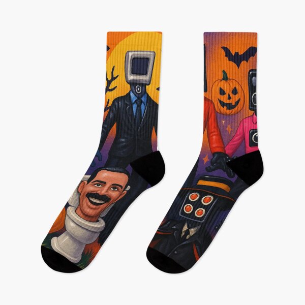 Item preview, Colorful Skibidi Toilet Camera Men Team Cartoon Halloween designed and sold by Cartoonaty.