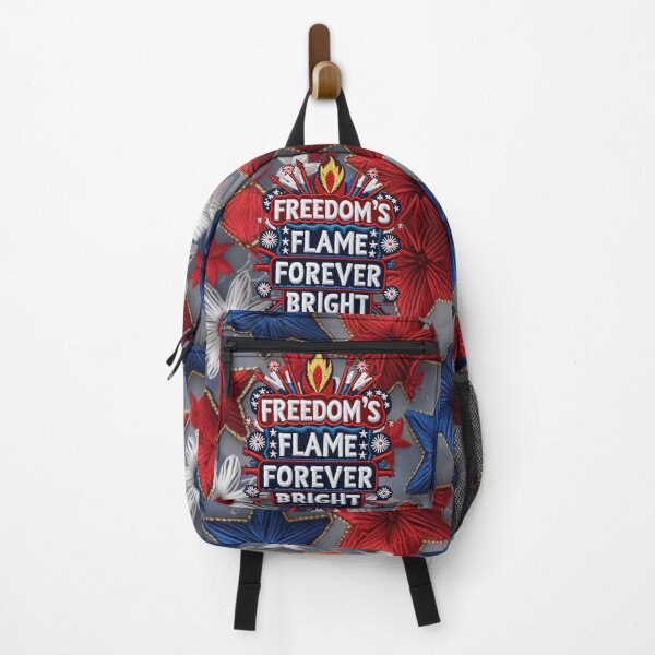 Item preview, Freedom’s Flame Forever Bright Embroidered Patch designed and sold by ArtDesignTp.
