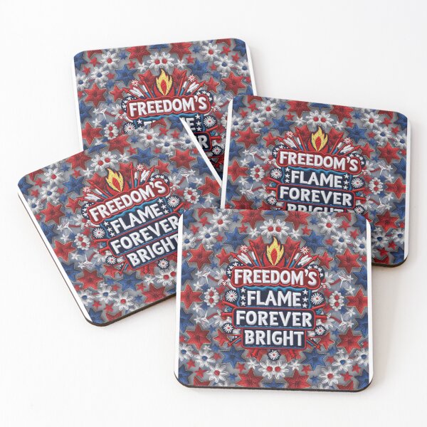 Item preview, Freedom’s Flame Forever Bright Embroidered Patch designed and sold by ArtDesignTp.
