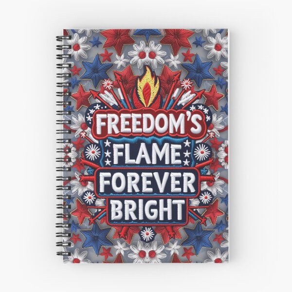 Item preview, Freedom’s Flame Forever Bright Embroidered Patch designed and sold by ArtDesignTp.