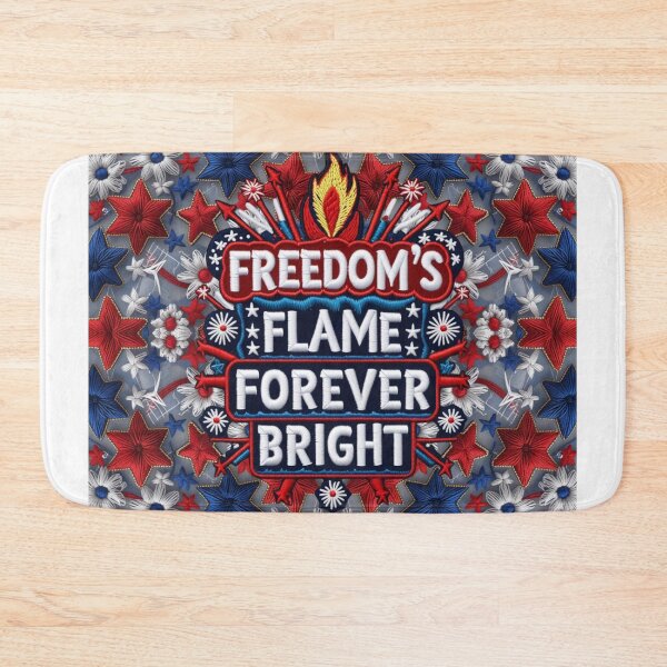 Item preview, Freedom’s Flame Forever Bright Embroidered Patch designed and sold by ArtDesignTp.