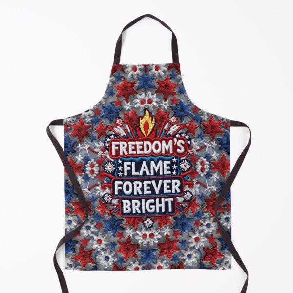 Item preview, Freedom’s Flame Forever Bright Embroidered Patch designed and sold by ArtDesignTp.