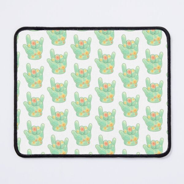 Item preview, ASL I Love You Tropical Glove – Pastel Floral Summer Art designed and sold by momo9981.