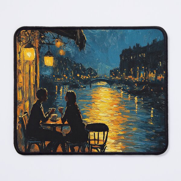 Item preview, Romantic couple at Café by starry night designed and sold by Erika Kaisersot.