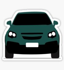 Blue vehicle. Sticker
