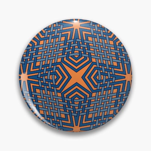 Item preview, Orange Stars Pattern in Interlocking Geometry  designed and sold by Tarjiart.