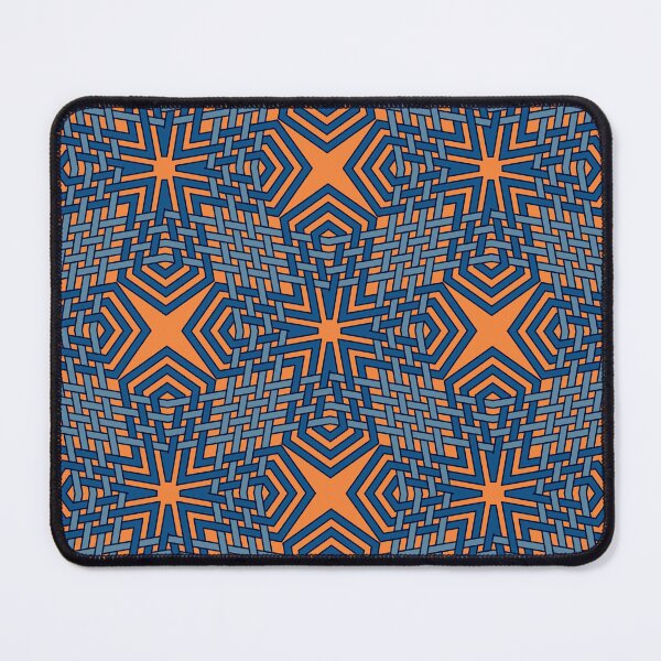 Item preview, Orange Stars Pattern in Interlocking Geometry designed and sold by Tarjiart.