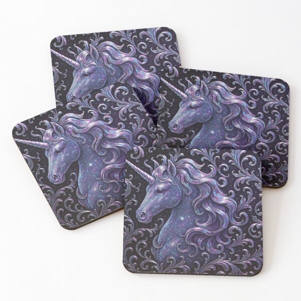 Item preview, Celestial unicorn with ornate curls designed and sold by mystiquelicorne.
