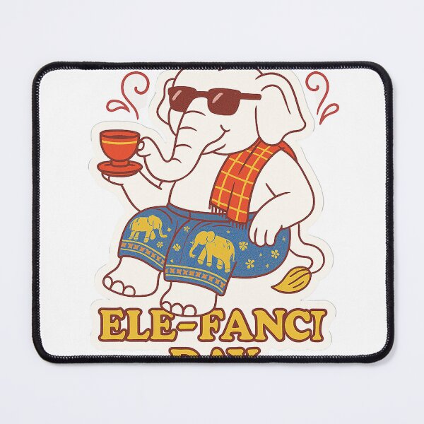 Item preview, Ele-fancy Day – Cute Thai Elephant Drinking Tea Sticker | Modern Thai Style designed and sold by Mestyle0.