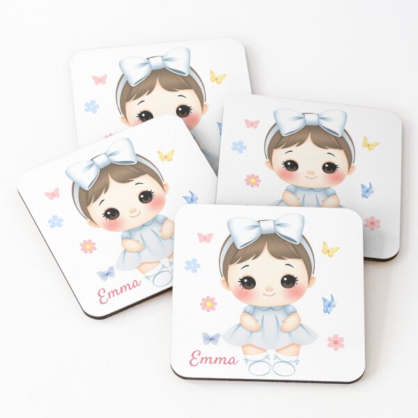 Item preview, Emma Baby Girl Name – Cute Doll Illustration in Pastel Style designed and sold by daila70.