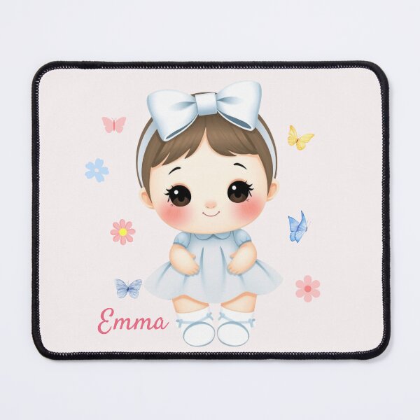 Item preview, Emma Baby Girl Name – Cute Doll Illustration in Pastel Style designed and sold by daila70.