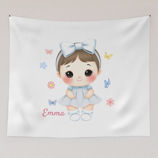 Item preview, Emma Baby Girl Name – Cute Doll Illustration in Pastel Style designed and sold by daila70.