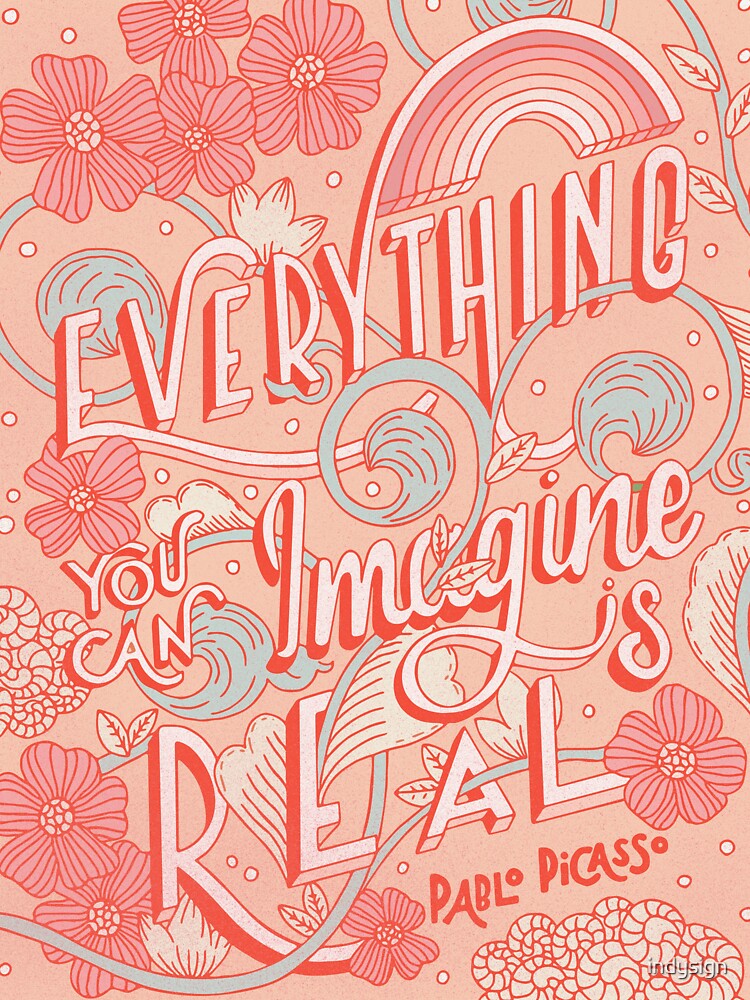 Thumbnail 3 of 3, Sticker, Everything You Can Imagine is Real designed and sold by indysign.