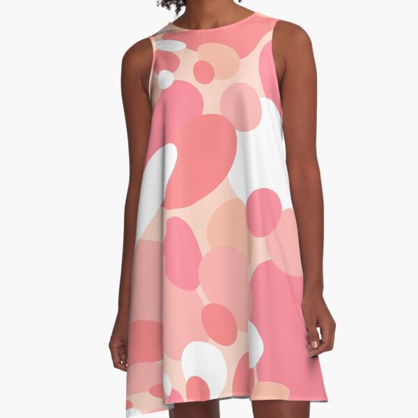 Item preview, 60's Retro Groovy Dots in Blush Pink and White - Abstract designed and sold by MellowCat.