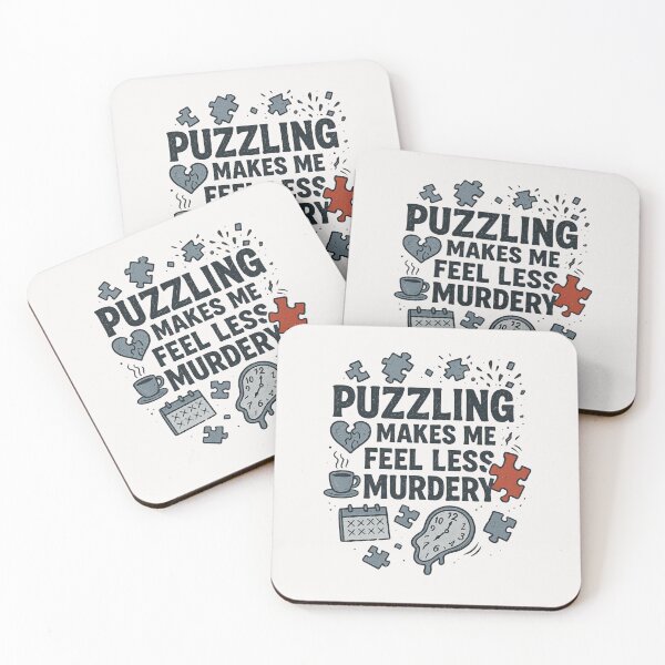 Item preview, Puzzling Makes Me Feel Less Murdery - Puzzle Lover designed and sold by RANDOMNESS.