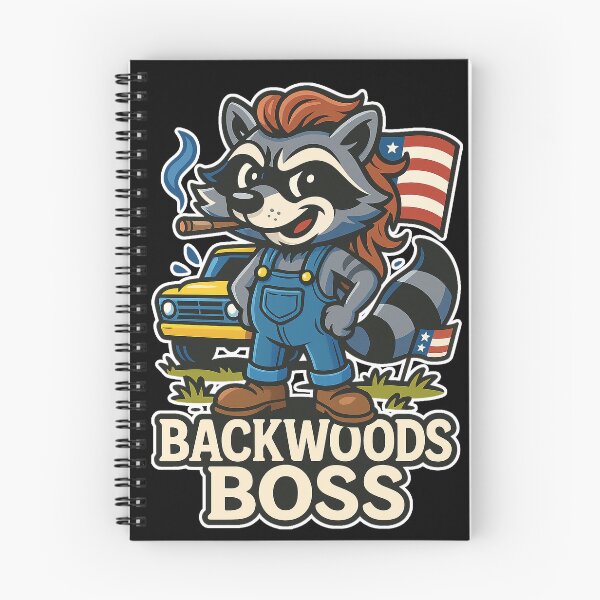 Item preview, Backwoods Boss – Redneck Raccoon Cartoon designed and sold by TrashCultSupply.
