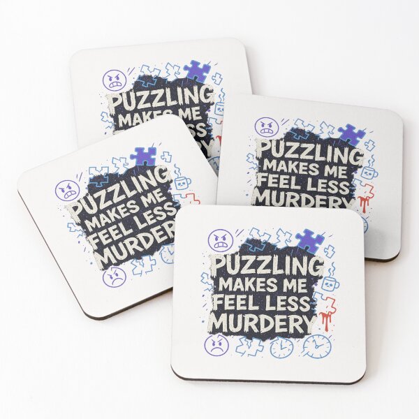 Item preview, Puzzling Makes Me Feel Less Murdery - Puzzle Lover designed and sold by RANDOMNESS.