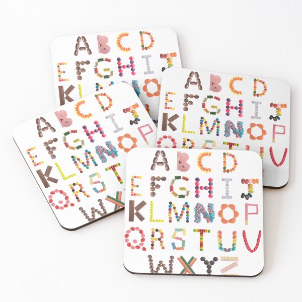 Item preview, Colorful Kids Alphabet with rainbow and candy  designed and sold by EveryDayDabble.