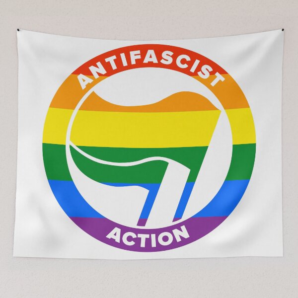 Item preview, LGBT Flag Antifa designed and sold by AntifaShop.