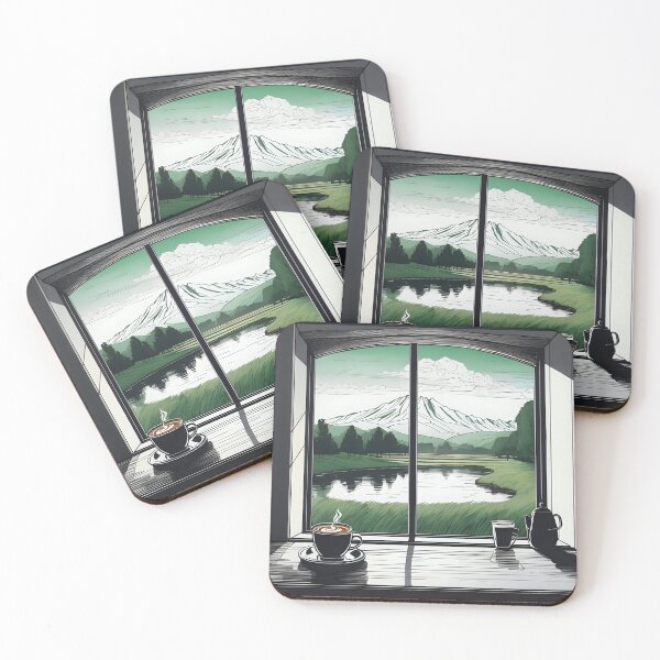 Item preview, Riverside Calm & Coffee. designed and sold by MissYouONLY.