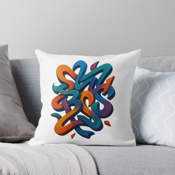 Item preview, Urban 3D Graffiti Vibes – Abstract Street Art Shapes designed and sold by WolfPixelRo.