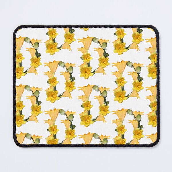 Artikelvorschau, Buchstabe D-Monogramm mit Blumen | Tagliliengelber Buchstabe d, botanischer Buchstabe d, Anfangsbuchstabe d, Blumenanfangsbuchstabe d entworfen und verkauft von EveryDayDabble.