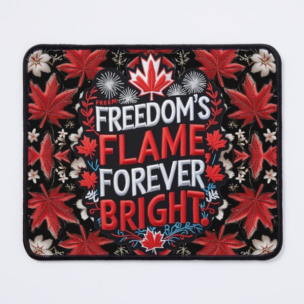Item preview, Freedom’s Flame Canadian Embroidered Patch designed and sold by ArtDesignTp.