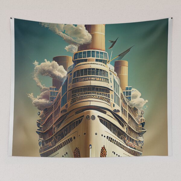 Item preview, Maritime Monarch: Majestic Surreal Liner designed and sold by ShadowAndSlate.