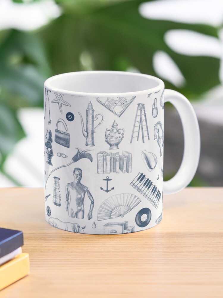 Imagen 1 de 6, Taza de café con la obra Victoria Contreras Flores OBJETARIO_2 (white), diseñada y vendida por VictoriaCF.