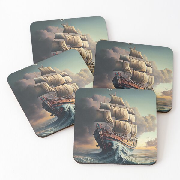 Item preview, Dream Weaver: Surreal Vintage Sailboat Voyage designed and sold by ShadowAndSlate.
