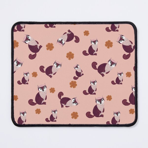 Item preview, whimsical design fun chipmunks scattered pattern children pink designed and sold by phatlizzardart.