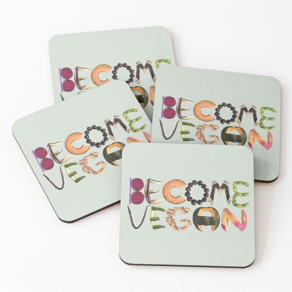 Item preview, Become Vegan - Go Vegan - Real food text design designed and sold by EveryDayDabble.
