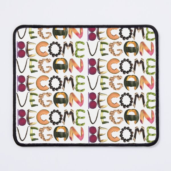 Item preview, Become Vegan - Go Vegan - Real food text design designed and sold by EveryDayDabble.