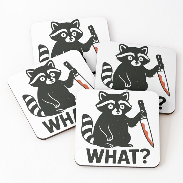 Item preview, Raccoon Wif Knife designed and sold by ManiaPopShop.