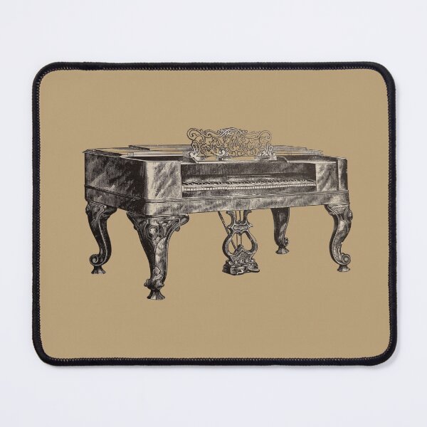 Item preview, Vintage piano | Square grand piano from 1800s Vintage illustration of piano designed and sold by EveryDayDabble.