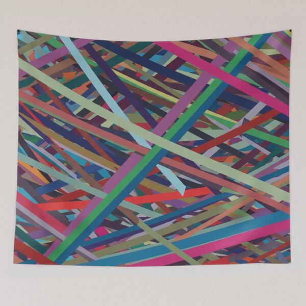 Item preview, Interwoven Hues - Abstract Linear Art designed and sold by Owcomm.