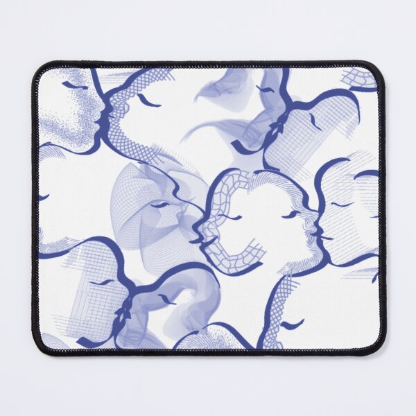 Artikelvorschau, Abstract Kisses – Blue Line Art Pattern entworfen und verkauft von CgkX.