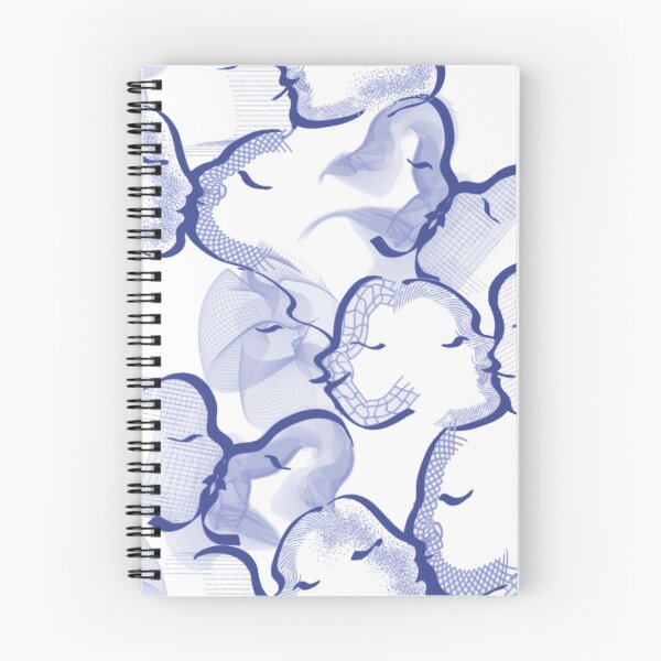 Item preview, Abstract Kisses – Blue Line Art Pattern designed and sold by CgkX.