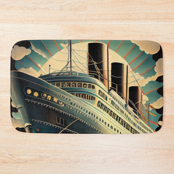Item preview, Majestic Ocean Liner at Sunset designed and sold by ShadowAndSlate.