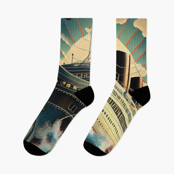 Item preview, Majestic Ocean Liner at Sunset designed and sold by ShadowAndSlate.