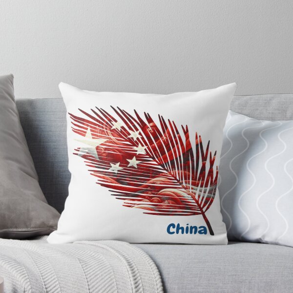 Aperçu de l'œuvre  Drapeau abstrait de la Chine – Motif de plumes créée et vendue par ArteJorge48.